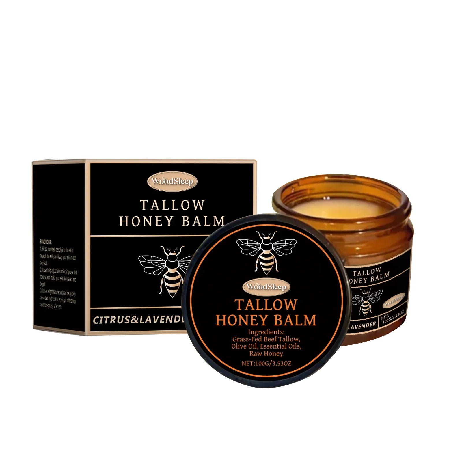 Tallow Honey Balm Nourishing Deeply The Skin, Adjusting Skin Color