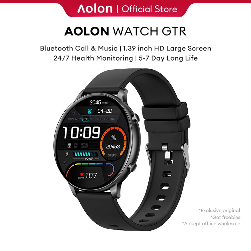 Aolon GTR Smart Watch 1.39Inch HD Bluetooth Call Sport Fitness