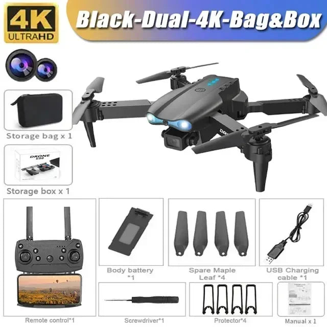 E99 Pro Drone Quadcopter Remote Control Handle Four Axis Aircraft HD 4K
