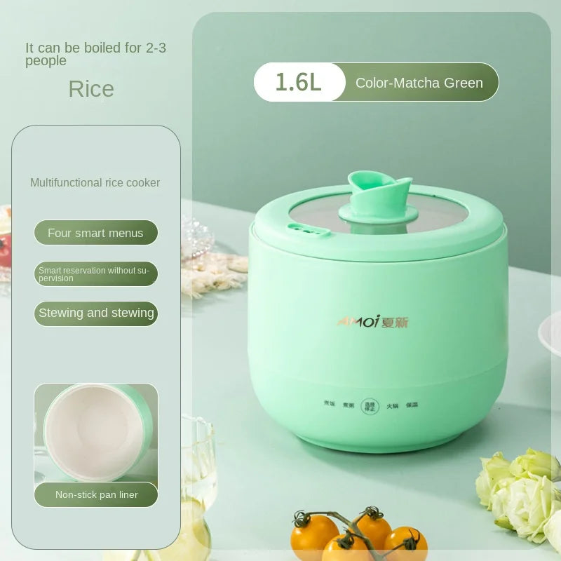 Mini rice cooker for 1-2 people, smart small multifunctional non