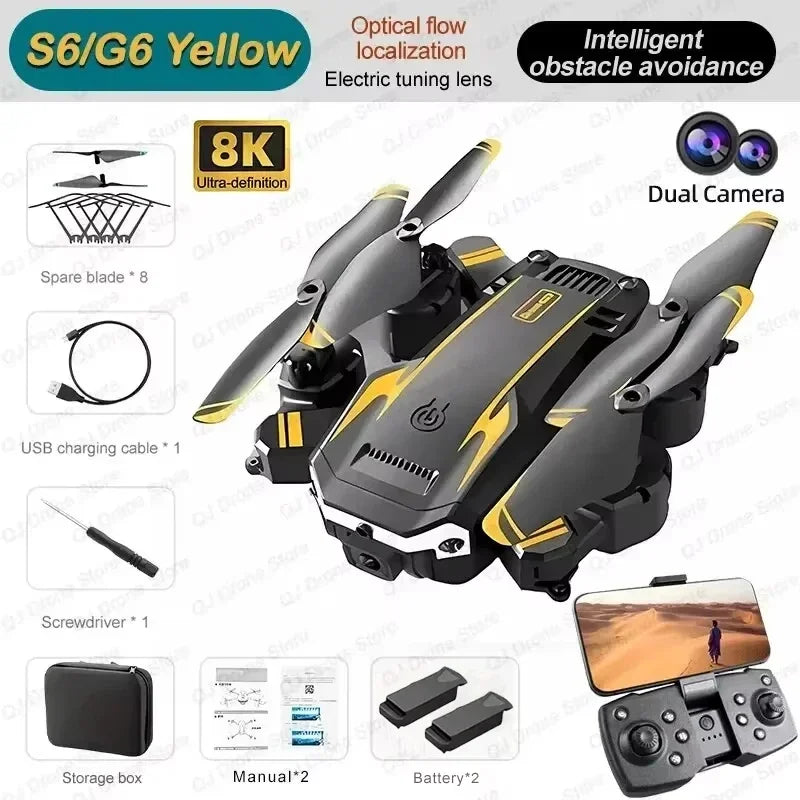 QJ S6/G6 GPS Drone 4K Professional HD Camera Foldable Quadcopter RC