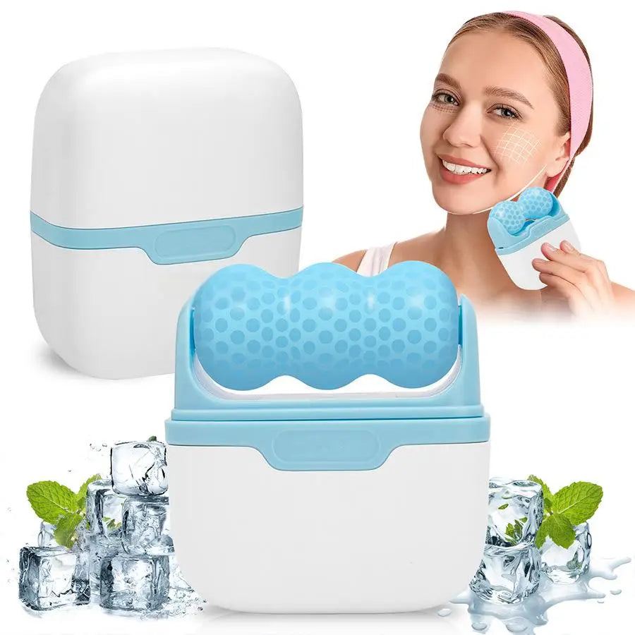 Double-headed facial ice roller, used for facial and head massage