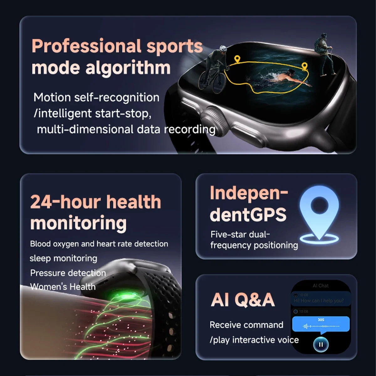 KPEP K19 GPS Smart Watch 512MB Memory Music TWS Earphones