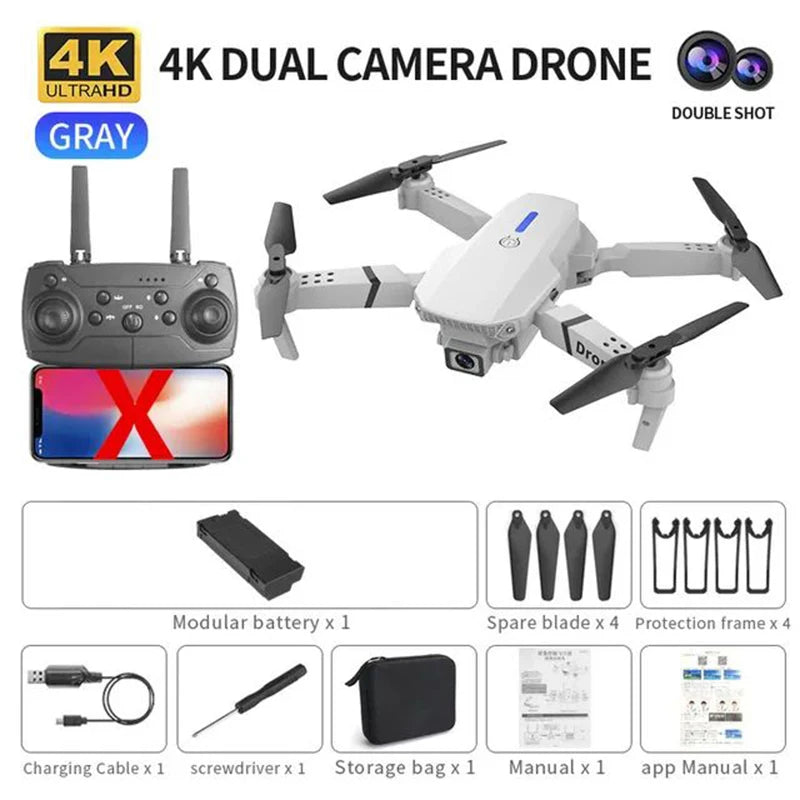 New E88 Pro WIFI FPV Drone Wide Angle HD 4K 1080P Camera