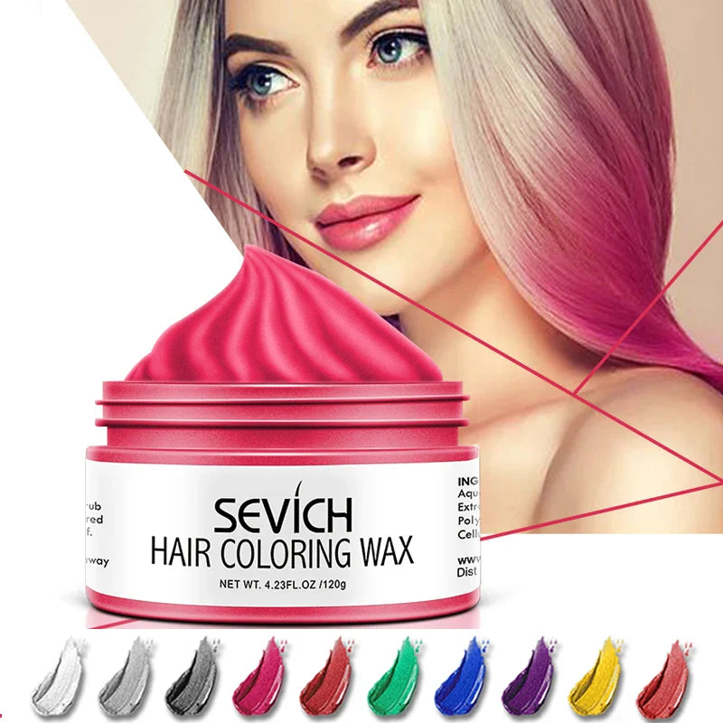 Hairs Dyed Mud Hair Colour Wax Temporary Hair Wax Hair Color