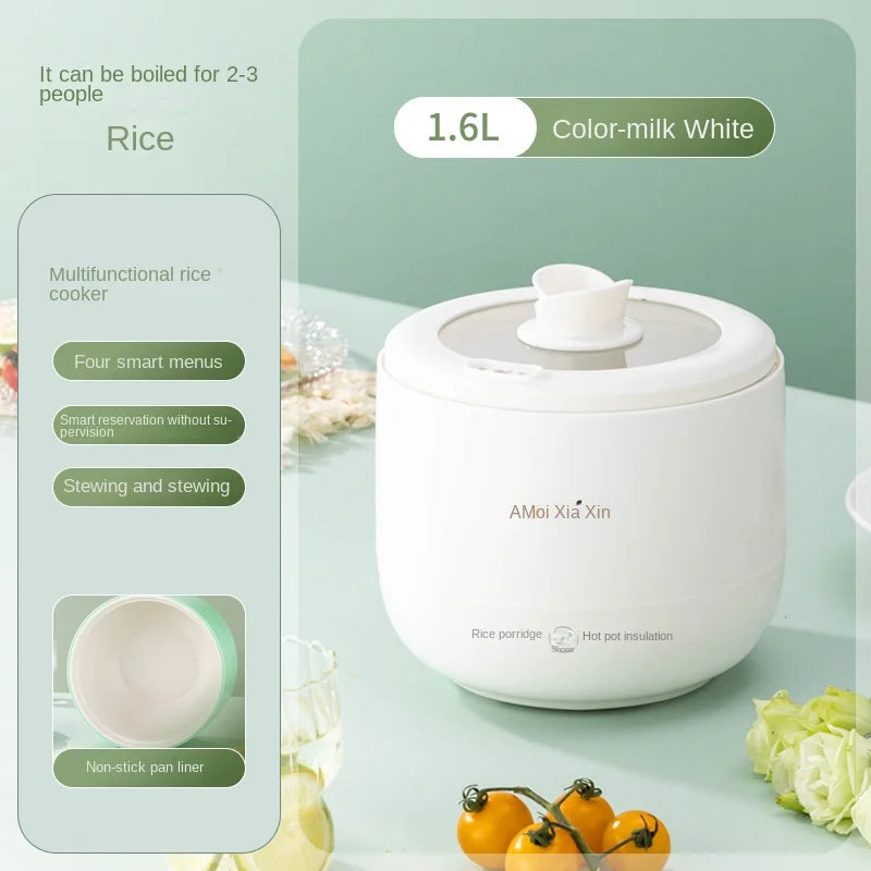 Mini rice cooker for 1-2 people, smart small multifunctional non