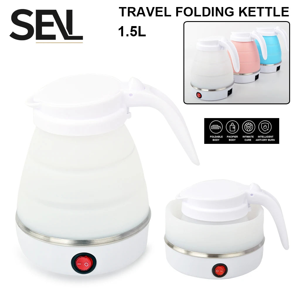1.5L folding traveling water bottle electric kettle portable