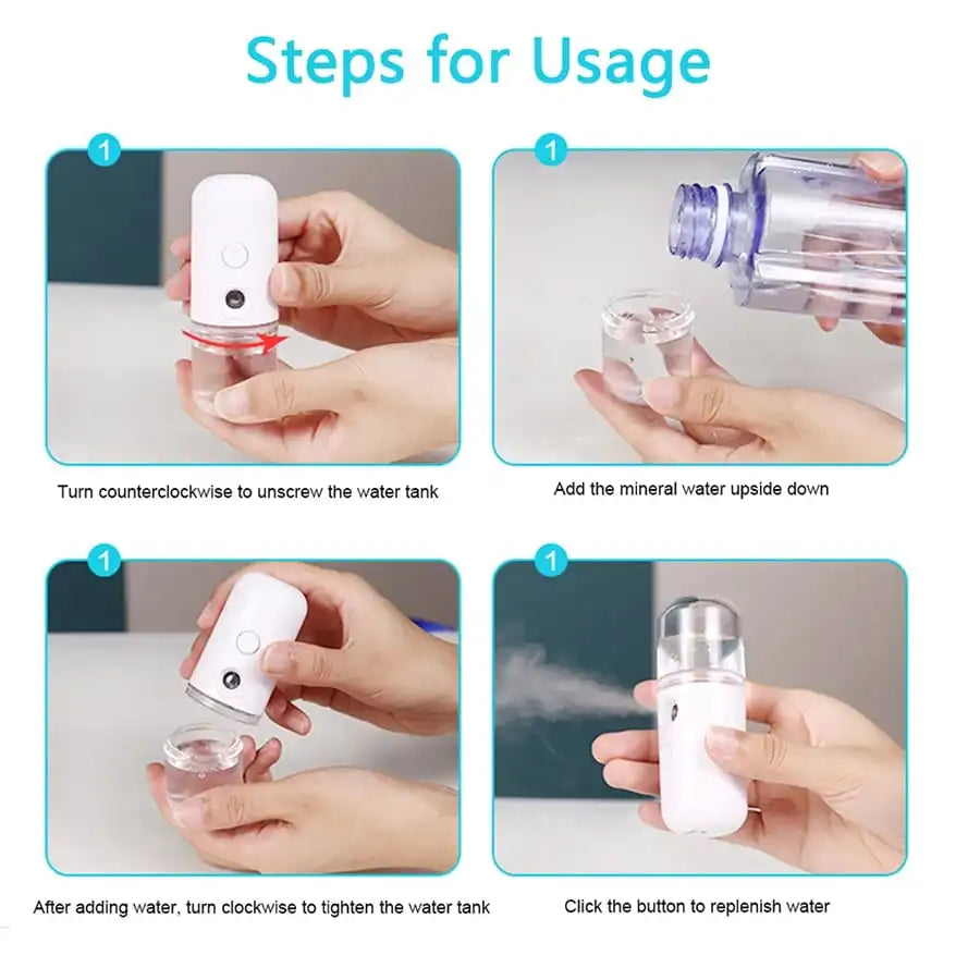 USB Facial Mist Sprayer Humidifier Facial Steamer
