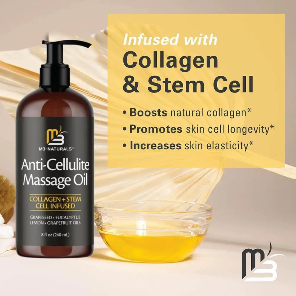 240ml Collagen & Stem Cell Anti-Cellulite Improves Skin Tender Massage Oil