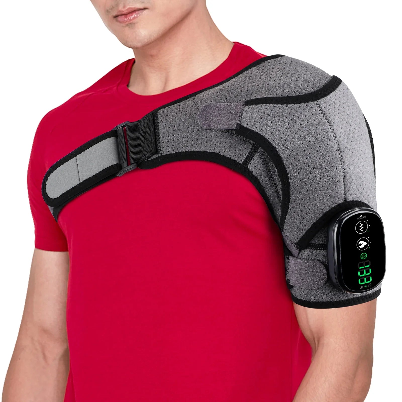 Electric Heating Shoulder Massage Belt Back Shoulder Brace Compress
