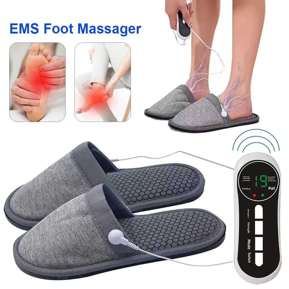 EMS Foot Massager Slippers Electric Feet Massage Shoes Foot Massager
