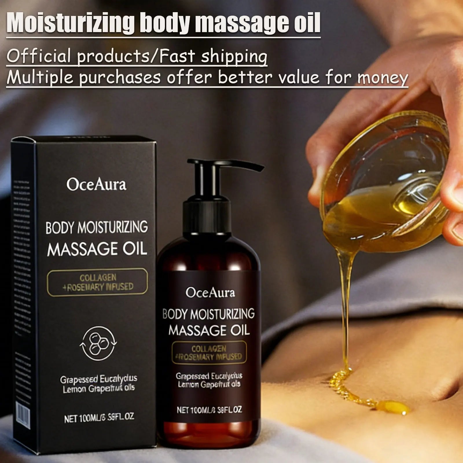 Collagen Lifting Body Oil Rosemary Fragrance Firming Massage Oil