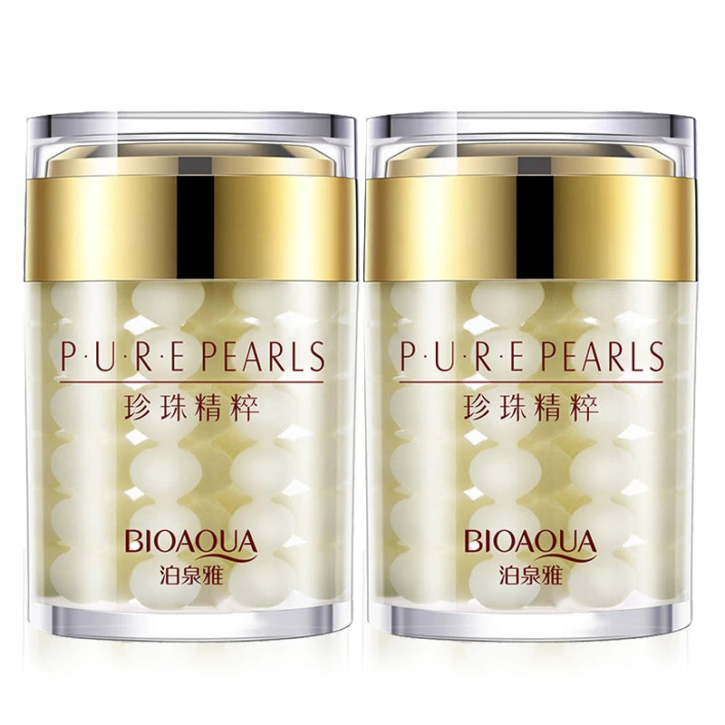 2pcs BIOAQUA Pure Pearl Face Cream Moisturizing