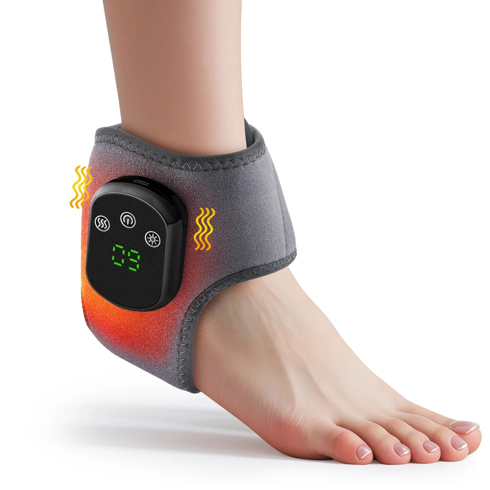 Electric Ankle Massager 5 Level Hot Compress Ankle Brace Relaxation
