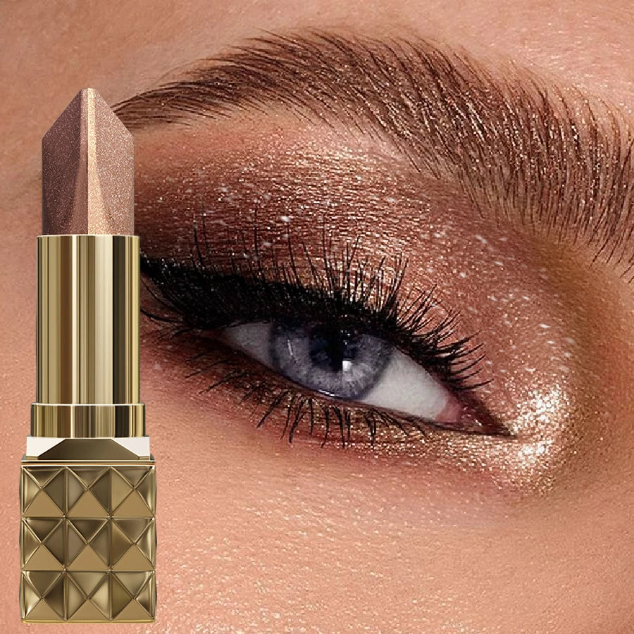 Color Pearlescent Brown Eyeshadow 2 in 1 Pencil Stick Shimmer Eye Shadow