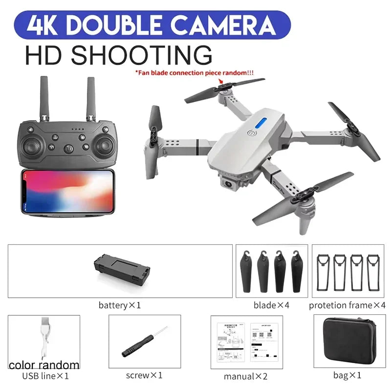 E88 Professional Wide Angle RC Drone with HD 4K Camera