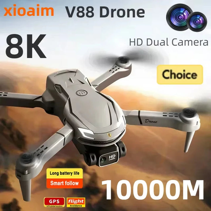 New V88 Drone 8K For XIAOMI 5G Professional HD Dual