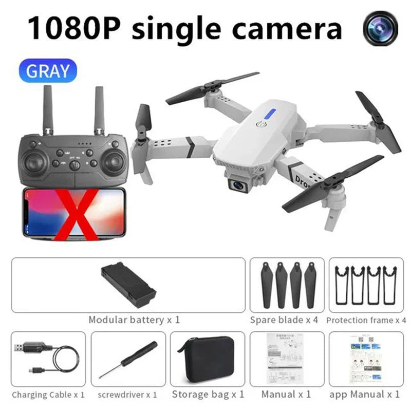 New E88 Pro WIFI FPV Drone Wide Angle HD 4K 1080P Camera