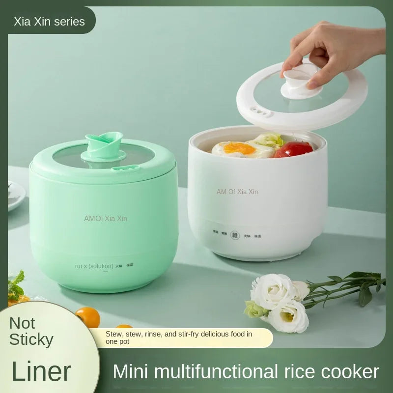 Mini rice cooker for 1-2 people, smart small multifunctional non