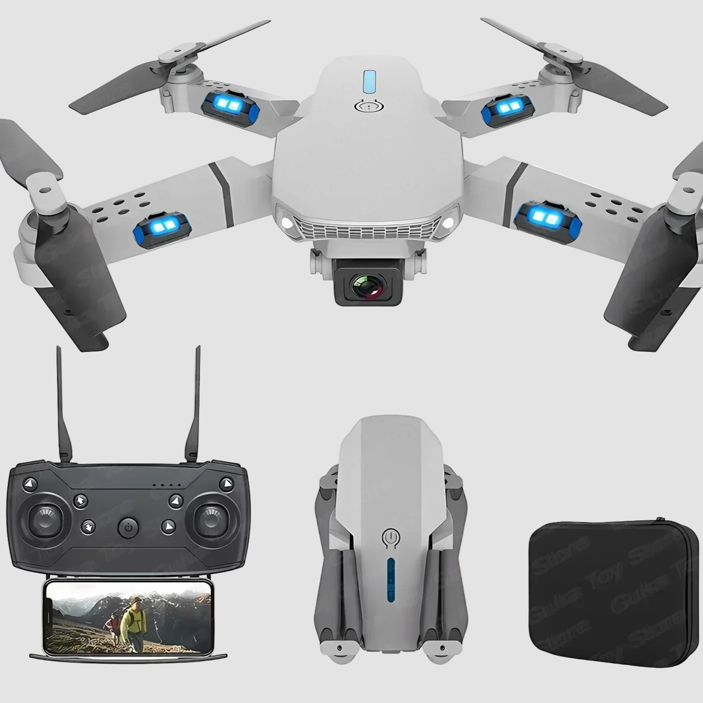 E88 Pro WiFi FPV Drone. Wide-angle HD 4K/1080P camera