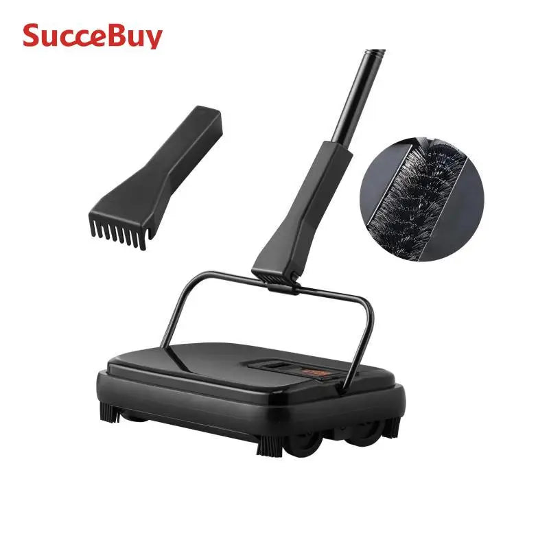 SucceBuy Manual Carpet Sweeper 7.87in Sweeping Path 300ml Dustbin