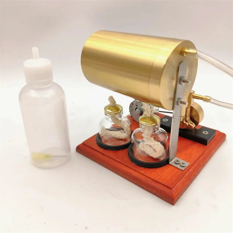 Single Cylinder Swing Steam Engine with Generator Boiler