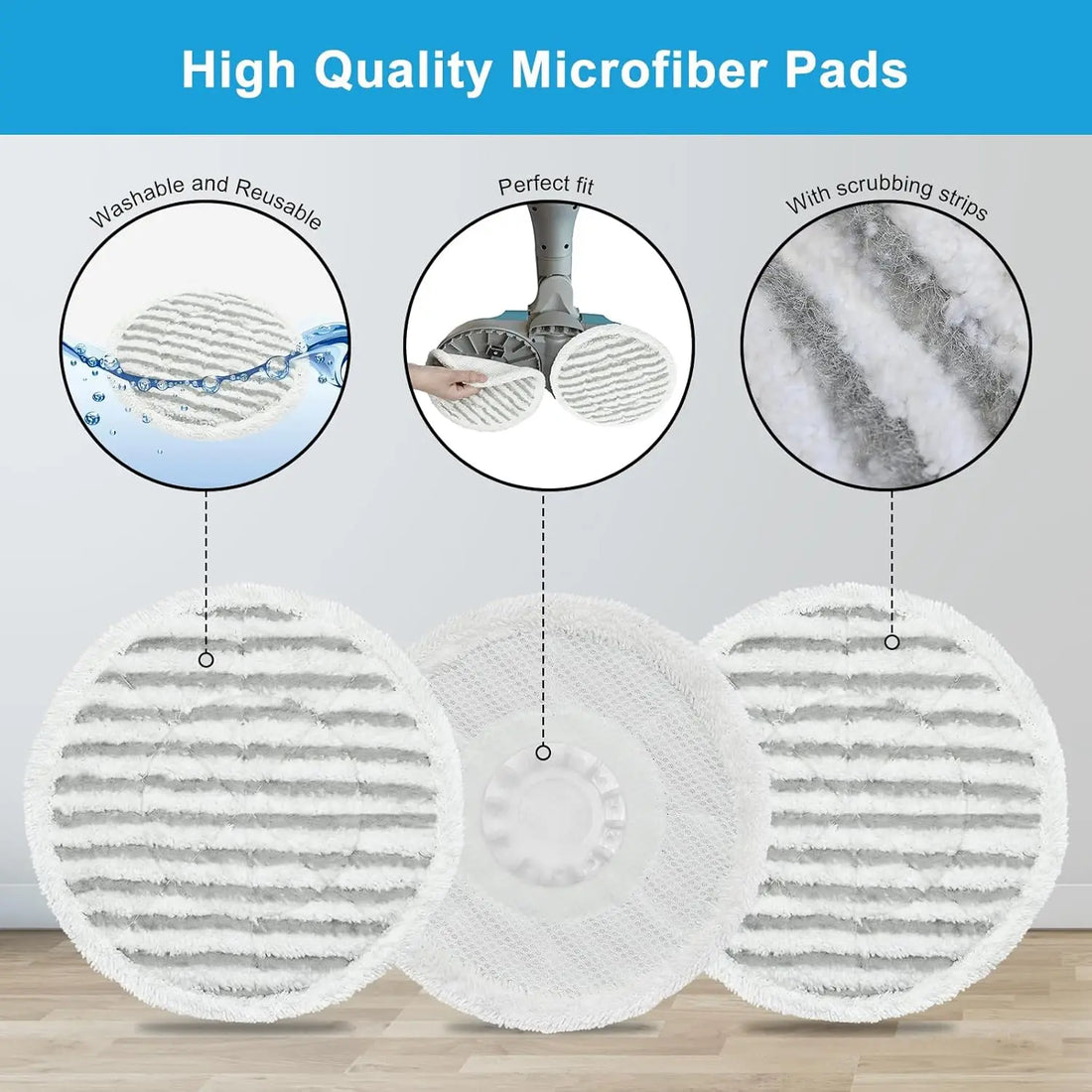 Steam Mop Pads Scrub All-in-One Cleaning Pads
