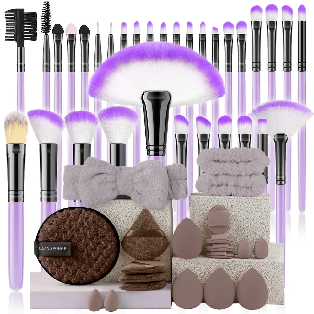 Makeup Brush Set Cosmetic Tools for Powder Eye Shadow Foundation Blush