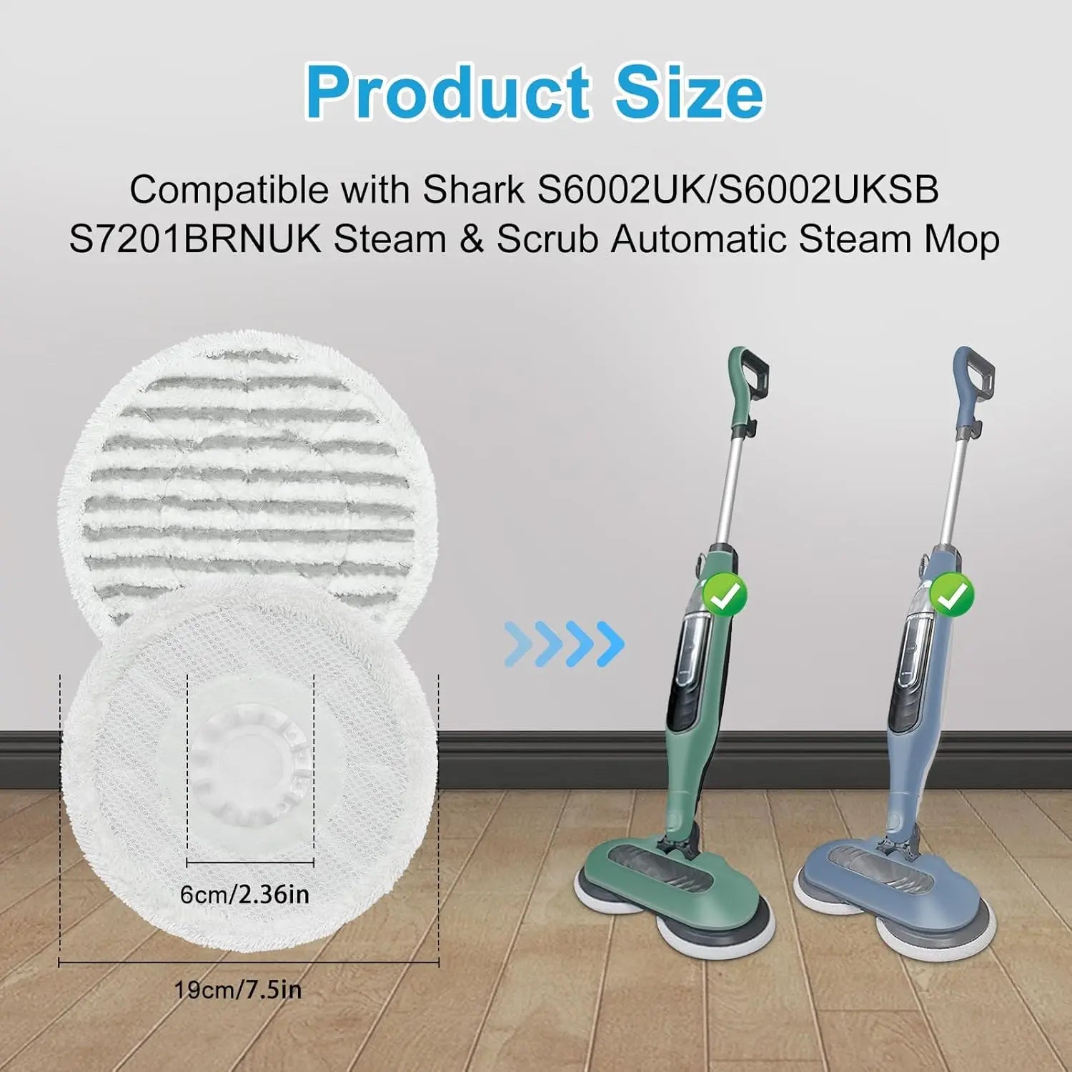 Steam Mop Pads Scrub All-in-One Cleaning Pads