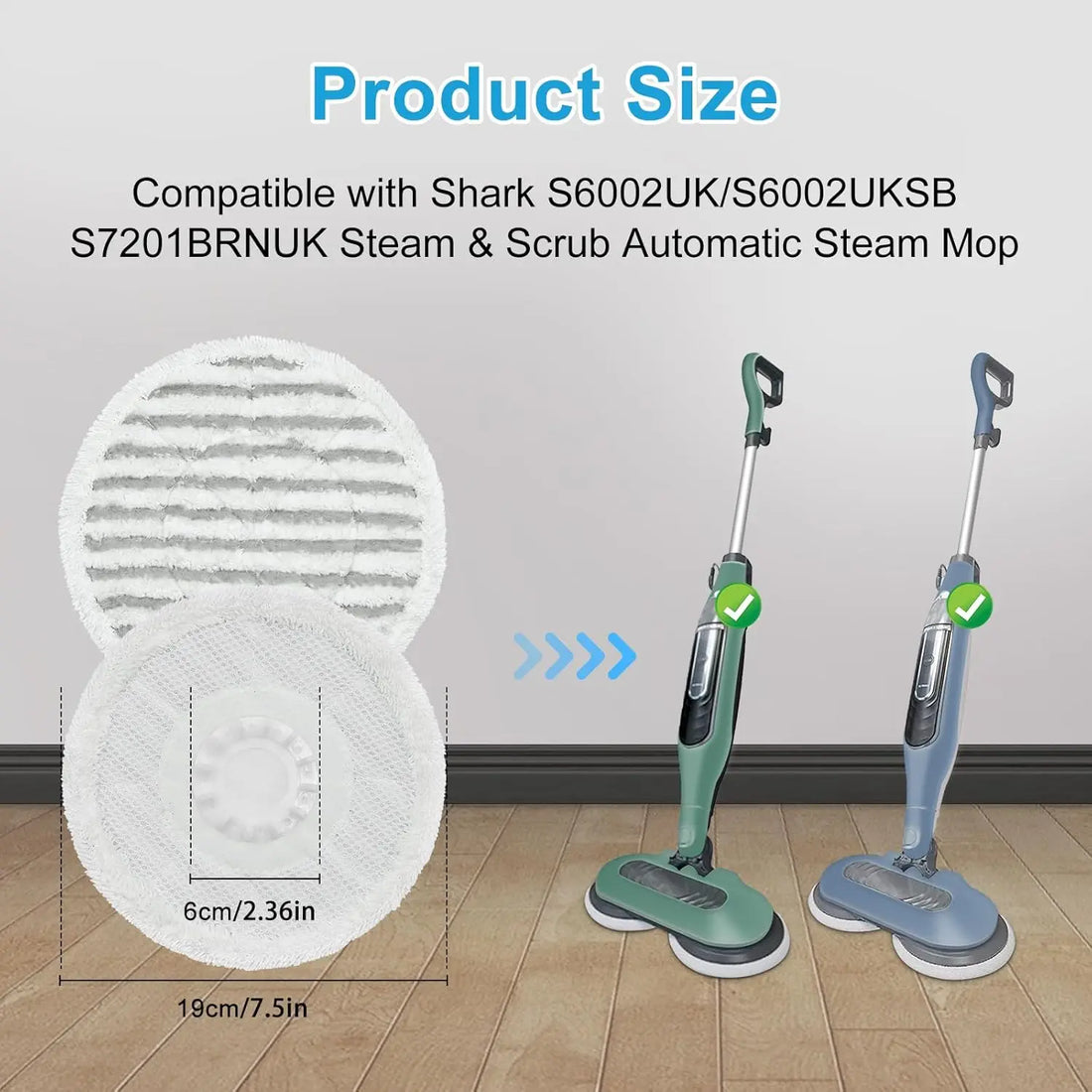 Steam Mop Pads Scrub All-in-One Cleaning Pads