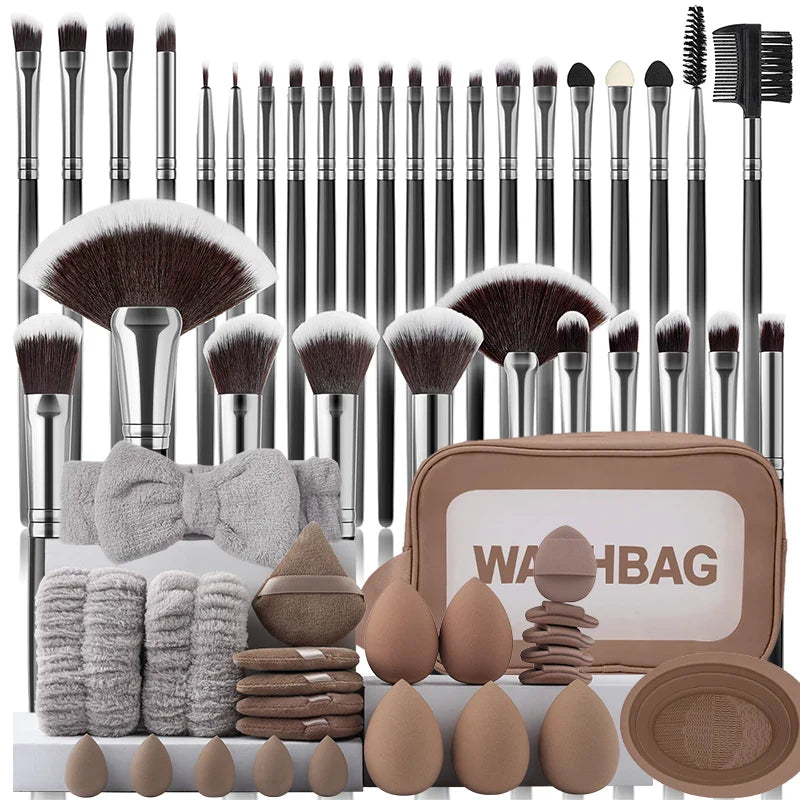 Makeup Brush Set Cosmetic Tools for Powder Eye Shadow Foundation Blush
