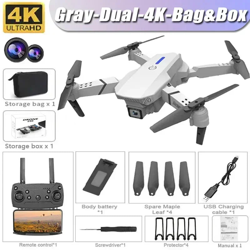 E88Pro RC Drone 4K Professinal With 1080P Wide Angle HD Camera